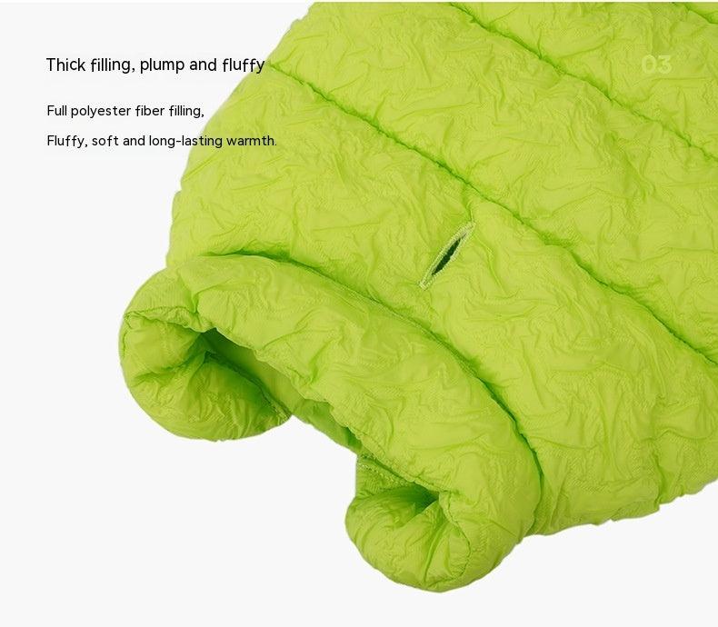 Fluorescent Green Holiday Pet Coat and Scarf Set.