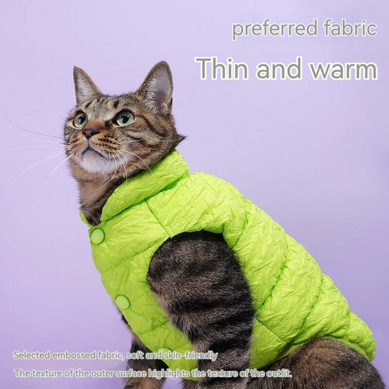 Fluorescent Green Holiday Pet Coat and Scarf Set.